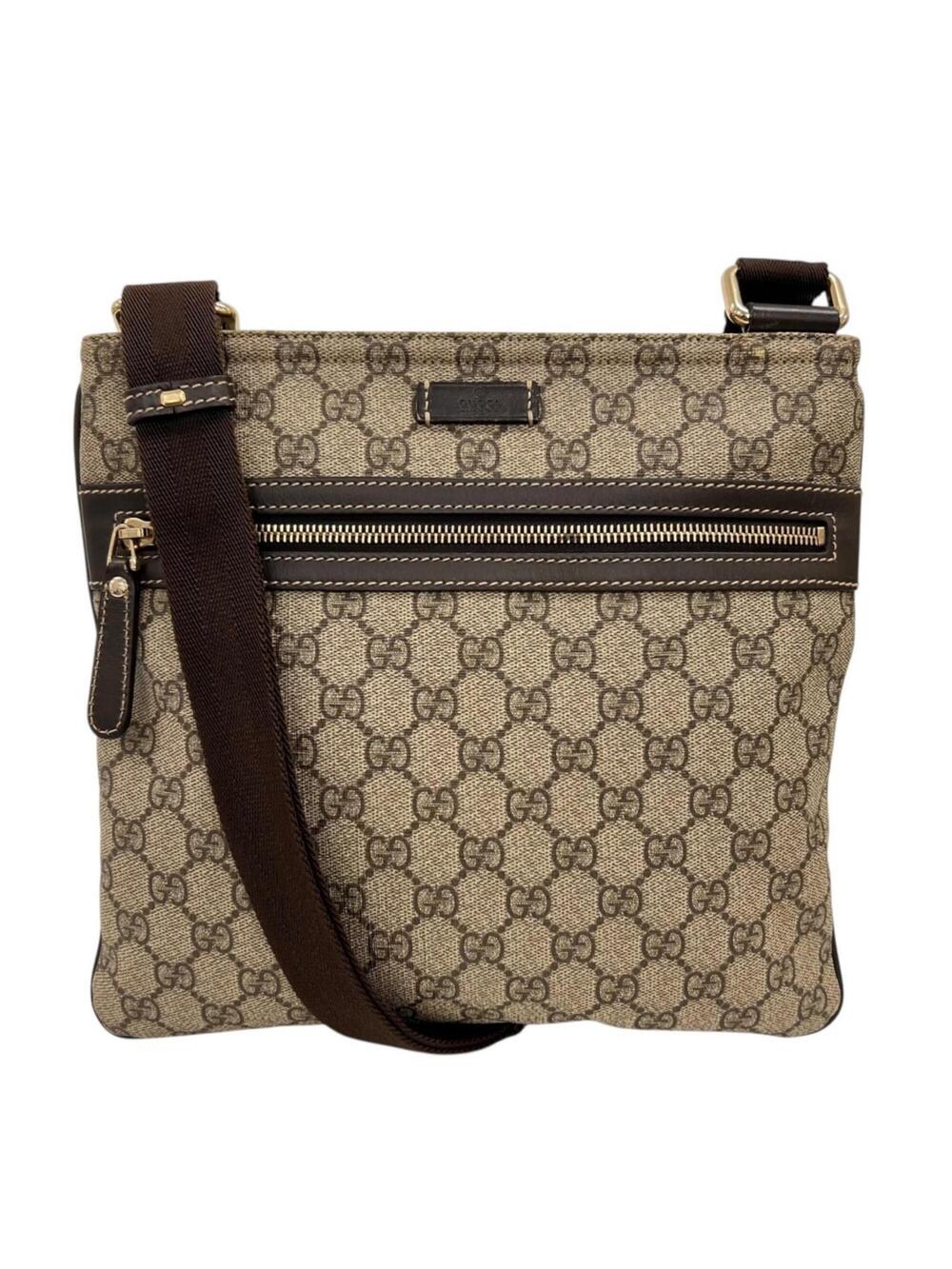 Gucci Front Zip Flat Messenger Bag Gg #381098G71B